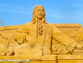 Скульптуры из песка в заповеднике Коломенское