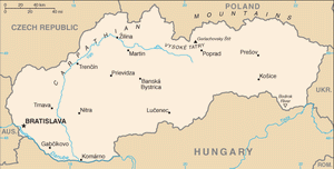 Карта Словакии